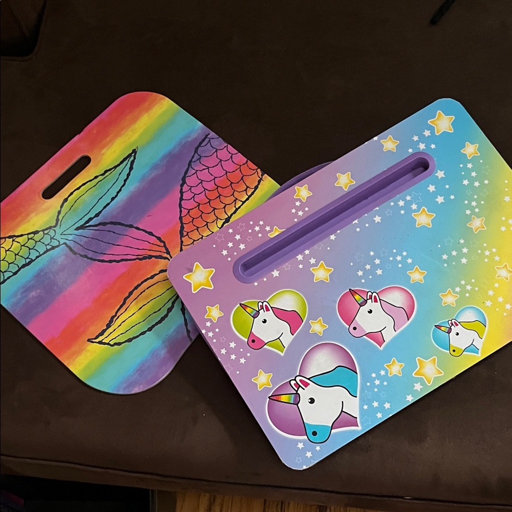 Colorful Unicorn and Mermaid Lap Desks